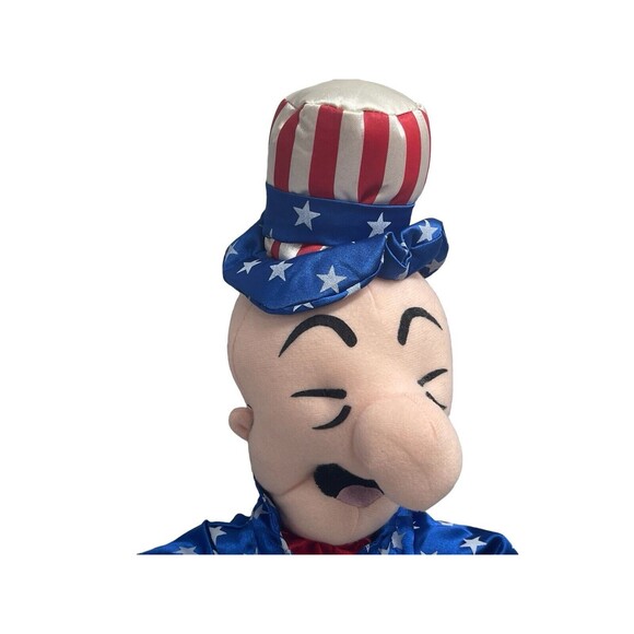 Vintage Mr Magoo 4th Of July 18" Plush with Tag USA Uncle Sam Toy 2002 Toy Works - Picture 9 of 16